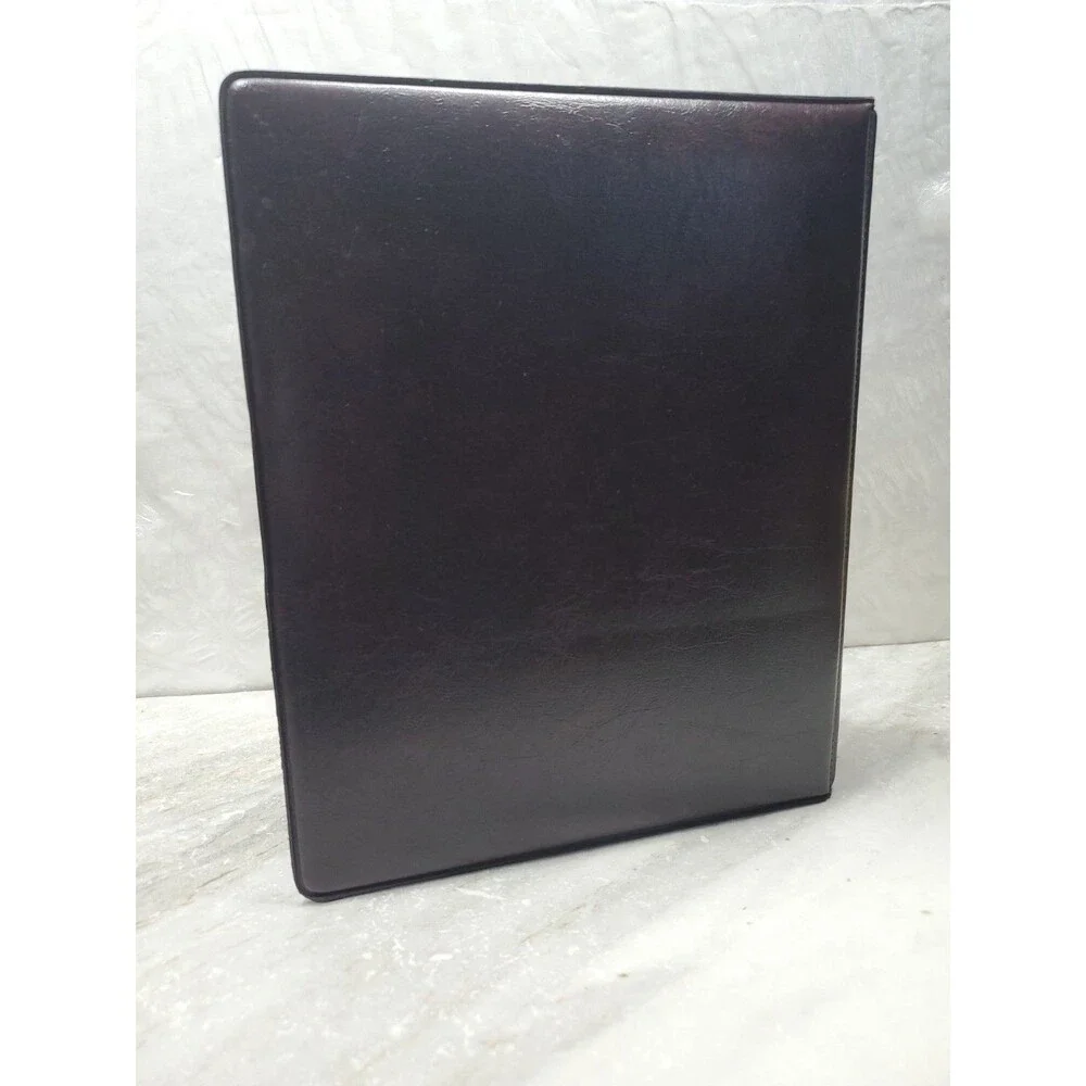 Vtg Franklin Quest Day Planner Binder Burgundy Faux Leather Original Calendar